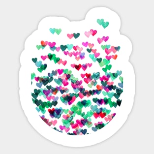 Heart Connections II - watercolor painting (color variation) Sticker